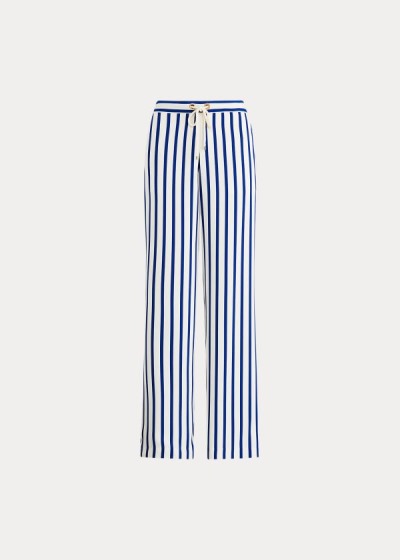 Ralph Lauren Striped Satin Wide-Leg Bukser Dame Danmark (VMAIQ4598)